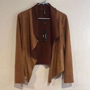 Vince Tan Blazer with Waterfall Lapel
